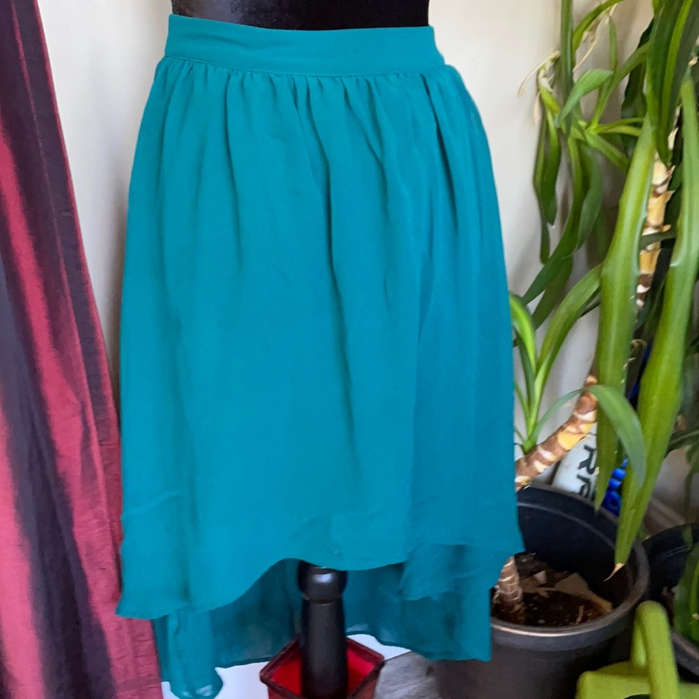 Forever 21 - High-low Blue Skirt with Pockets